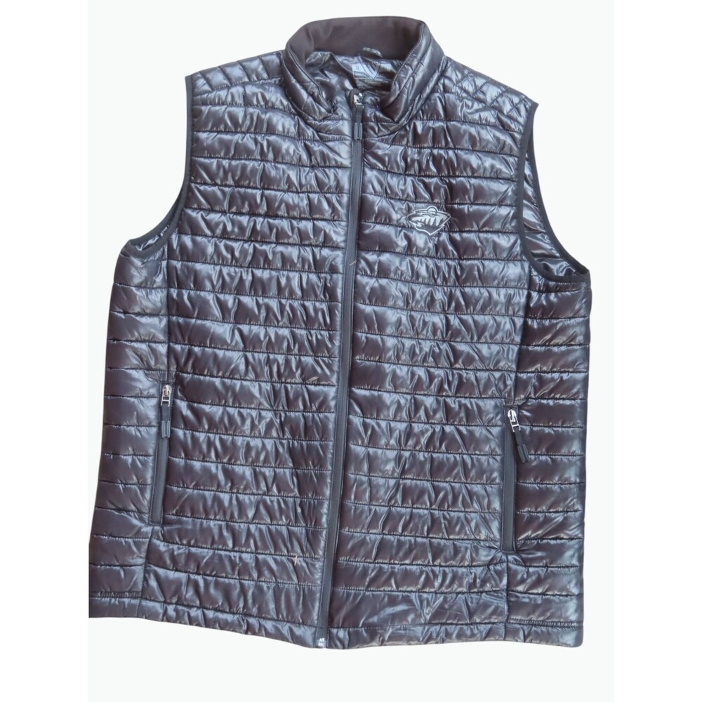 Levelwear Minnesota Wild NHL Quilted Puffer Vest Black Men’s XL Full Zip